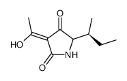 (3Z,5S)-3-(1-Hydroxyethylidene)-5-[(S)-1-methylpropyl]-2,4-pyrrolidinedione Structure