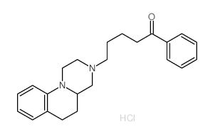 5-(1,2,4,4a,5,6-hexahydropyrazino[1,2-a]quinolin-3-yl)-1-phenylpentan-1-one,hydrochloride Structure