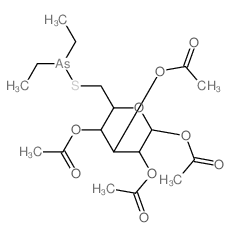 [2,3,5-triacetyloxy-6-(diethylarsanylsulfanylmethyl)oxan-4-yl] acetate结构式