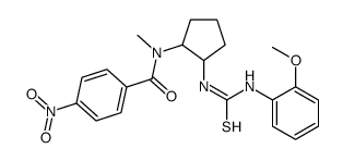 N-[2-[(2-methoxyphenyl)carbamothioylamino]cyclopentyl]-N-methyl-4-nitrobenzamide结构式