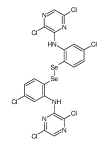 N,N'-(diselanediylbis(5-chloro-2,1-phenylene))bis(3,6-dichloropyrazin-2-amine)结构式