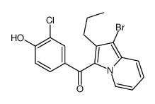 (1-bromo-2-propylindolizin-3-yl)-(3-chloro-4-hydroxyphenyl)methanone structure