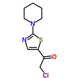 2-chloro-1-(2-piperidin-1-yl-1,3-thiazol-5-yl)ethanone Structure