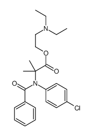 2-diethylaminoethyl 2-[benzoyl-(4-chlorophenyl)amino]-2-methyl-propano ate structure