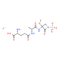 D-γGlu-D-Ala-[(3R)-3α-Methoxy-2-oxo-1-potassiosulfoazetidin-3-yl]-NH2 Structure