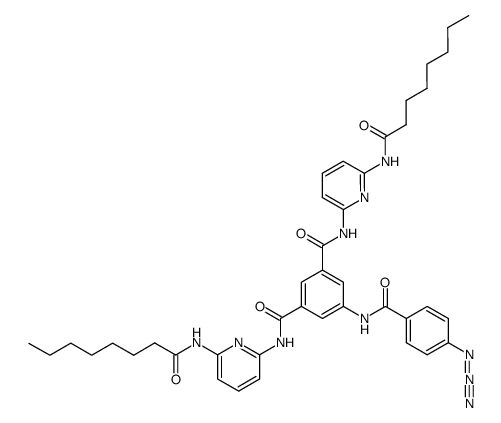 5-((4-azidobenzoyl)amino)-N,N'-bis(6-(octanoylamino)pyridine-2-yl)isophthalamide Structure