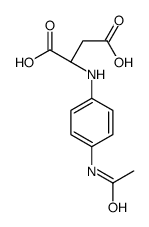 (2S)-2-(4-acetamidoanilino)butanedioic acid Structure