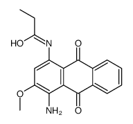 N-(4-amino-9,10-dihydro-3-methoxy-9,10-dioxoanthryl)propionamide结构式