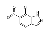 7-chloro-6-nitro-1(2)H-indazole structure