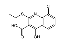 8-chloro-2-ethylsulfanyl-4-oxo-1H-quinoline-3-carboxylic acid Structure