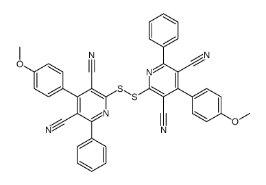 2-[[3,5-dicyano-4-(4-methoxyphenyl)-6-phenylpyridin-2-yl]disulfanyl]-4-(4-methoxyphenyl)-6-phenylpyridine-3,5-dicarbonitrile结构式