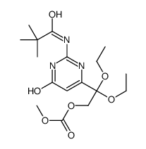 [2-[2-(2,2-dimethylpropanoylamino)-4-oxo-1H-pyrimidin-6-yl]-2,2-diethoxyethyl] methyl carbonate结构式