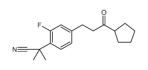 Benzeneacetonitrile, 4-(3-cyclopentyl-3-oxopropyl)-2-fluoro-α,α-dimethyl结构式