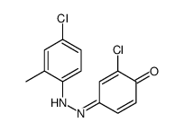 2-chloro-4-[(4-chloro-2-methylphenyl)hydrazinylidene]cyclohexa-2,5-dien-1-one结构式