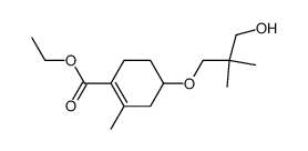 4-(3-Hydroxy-2,2-dimethyl-propoxy)-2-methyl-cyclohex-1-enecarboxylic acid ethyl ester Structure