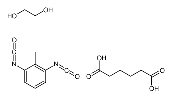 己二酸与1,3-二异氰酸基甲苯和1,2-乙二醇的聚合物结构式