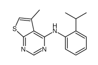 5-methyl-N-(2-propan-2-ylphenyl)thieno[2,3-d]pyrimidin-4-amine结构式