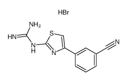 [4-(3-Cyanophenyl)-2-Thiazolyl]Guanidine, Hydrobromide结构式