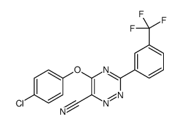 5-(4-氯苯氧基)-3-[3-(三氟甲基)苯基]-1,2,4-三嗪-6-甲腈结构式