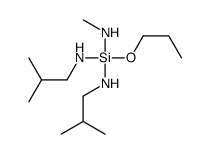 2-methyl-N-[methylamino-(2-methylpropylamino)-propoxysilyl]propan-1-amine结构式