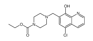 4-(5-chloro-8-hydroxy-quinolin-7-ylmethyl)-piperazine-1-carboxylic acid ethyl ester Structure