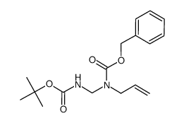 N-allyl-N-benzyloxycarbonyl-N'-tert-butoxycarbonyl-methylenediamine结构式