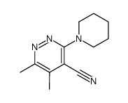 5,6-dimethyl-3-piperidino-pyridazine-4-carbonitrile结构式