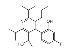 5-Fluoro-2-{3-[(1R)-1-hydroxyethyl]-2,6-diisopropyl-5-propyl-4-py ridinyl}phenol Structure