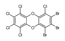 1,2,3-tribromo-4,6,7,8,9-pentachlorodibenzo-p-dioxin结构式