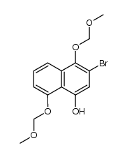 2-bromo-1,5-bis(methoxymethoxy)-4-naphthol Structure