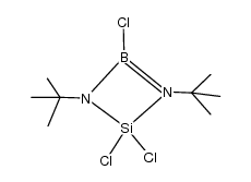 1,3-di-tert-butyl-2,2,4-trichloro-1,3,2,4-diazasilaboretidine Structure