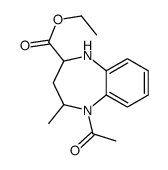 ethyl 5-acetyl-4-methyl-1,2,3,4-tetrahydro-1,5-benzodiazepine-2-carboxylate Structure