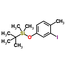 (3-Iodo-4-methylphenoxy)(dimethyl)(2-methyl-2-propanyl)silane结构式