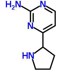 4-Pyrrolidin-2-yl-pyrimidin-2-ylamine结构式