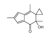 (5'R)-5'-hydroxy-2',5',7'-trimethylspiro[cyclopropane-1,6'-indene]-4'-one结构式