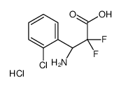 (3R)-3-Amino-3-(2-chlorophenyl)-2,2-difluoropropanoic acid hydroc hloride (1:1)结构式