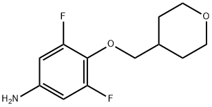 3,5-Difluoro-4-[(tetrahydro-2H-pyran-4-yl)methoxy]benzenamine结构式