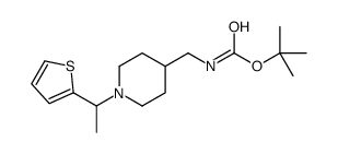 [1-(1-Thiophen-2-yl-ethyl)-piperidin-4-ylmethyl]-carbamic acid tert-butyl ester结构式