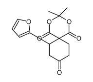 11-(furan-2-yl)-3,3-dimethyl-2,4-dioxaspiro[5.5]undecane-1,5,9-trione Structure