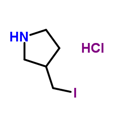 3-(Iodomethyl)pyrrolidine hydrochloride (1:1) structure