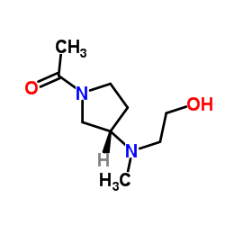 1-{(3S)-3-[(2-Hydroxyethyl)(methyl)amino]-1-pyrrolidinyl}ethanone Structure