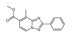 methyl 8-methyl-2-phenyl-[1,2,4]triazolo[1,5-a]pyridine-7-carboxylate结构式