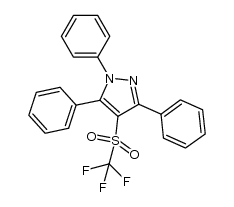 1,3,5-triphenyl-4-(trifluoromethylsulfonyl)-1H-pyrazole Structure