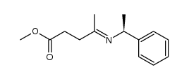 (S)-methyl 4-((1-phenylethyl)imino)pentanoate结构式