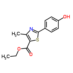 Ethyl 2-(4-hydroxyphenyl)-4-methylthiazole-5-carboxylate structure