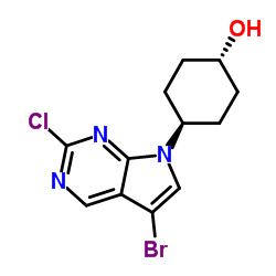 trans-4-{5-bromo-2-chloro-7H-pyrrolo[2,3-d]pyrimidin-7-yl}cyclohexan-1-ol picture