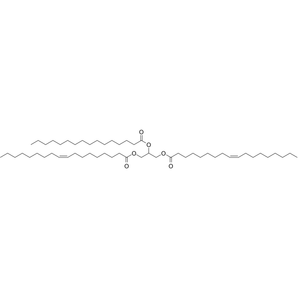 1,3-Dioleoyl-2-palmitoylglycerol Structure