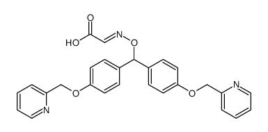 2-[bis[4-(pyridin-2-ylmethoxy)phenyl]methoxyimino]acetic acid Structure