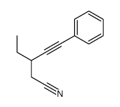 3-ethyl-5-phenylpent-4-ynenitrile Structure