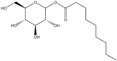 D-吡喃葡萄糖 1-壬酸酯结构式